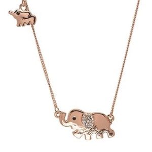 Baby Elephant Pendant Necklace with Swarovski Crystals